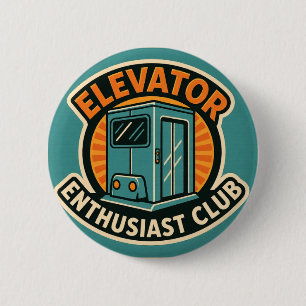 Aufzugs-Enthusiasten-Club – Modernes Design Button