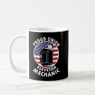 Aufzugsarbeiter T-Shirt für Arbeitsmechaniker Kaffeetasse