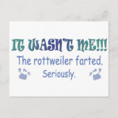 aug315fartRottweiler.jpg Postkarte (Vorderseite)