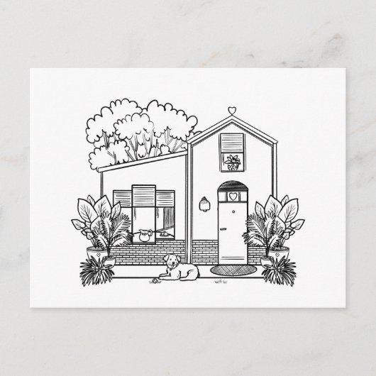 Aug Haus Feiertagspostkarte (Vorderseite)