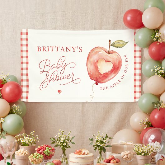 Augapfel-Baby-Shower- Banner