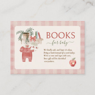Augapfel Baby Shower Bücher für Baby Begleitkarte
