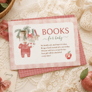 Augapfel Baby Shower Bücher für Baby Begleitkarte