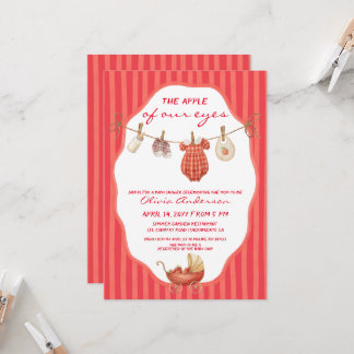 Augapfel Baby Shower Einladung