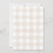 Augapfel Gingham Baby Shower Einladung (Rückseite)