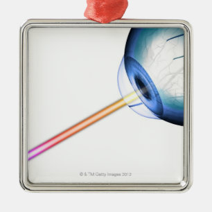 Augapfel-Linie der Vision Silbernes Ornament