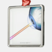 Augapfel-Linie der Vision Silbernes Ornament (Links)