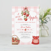 Augapfel Mädchen Baby-Party Einladung (Stehend Vorderseite)