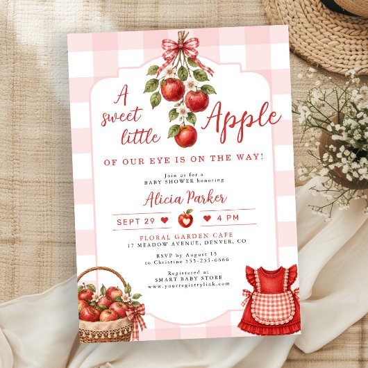 Augapfel Mädchen Baby-Party Einladung