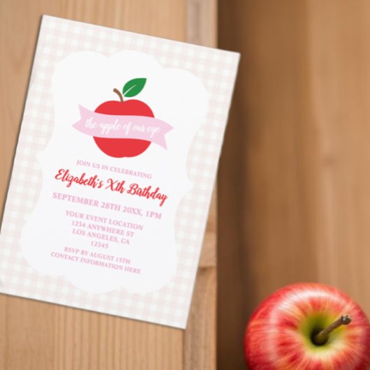 Augapfel Mädchen Geburtstag Einladung