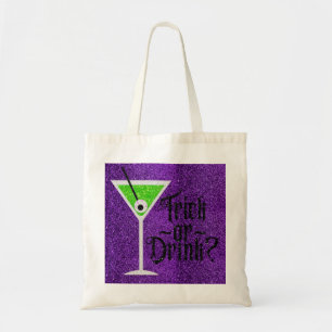 Augapfel Martini Halloween Trick Or Drink Glitter Tragetasche