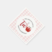 Augapfel Rosa Schleife 2. Geburtstag Serviette (Ecke)
