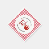 Augapfel Rosa Schleife 2. Geburtstag Serviette (Ecke)