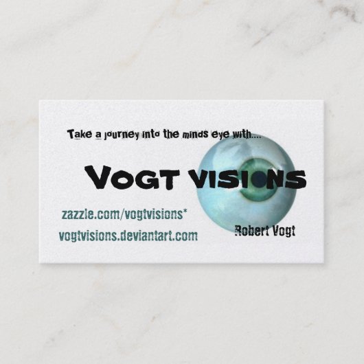 Augapfel, visi, ns, Vogt, nehmen eine Reise in Th… Visitenkarte (Vorderseite)