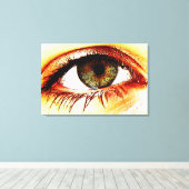Auge 36x24 (90x60cm) Waccna Leinwanddruck (Insitu (Holzboden))