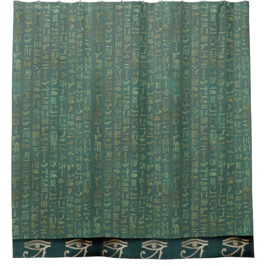 Auge ägyptische Hieroglyphen Chic Duschvorhang (Vorderseite)