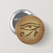 Auge ägyptischer Zaubercharms Button (Vorne & Hinten)