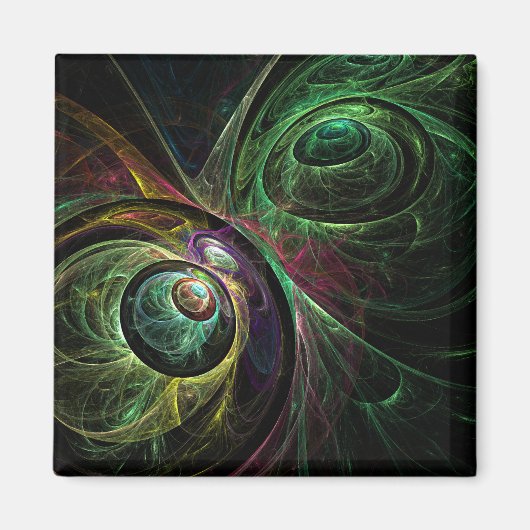 Auge auf Auge Abstrakt Art Square Magnet (Vorne)
