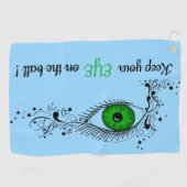 Auge auf dem Ball Golfhandtuch (Horizontal)