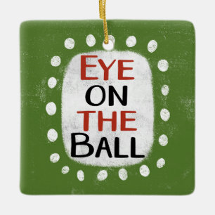 Auge auf dem Ball Keramikornament
