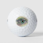 "Auge auf dem Ball" Realistische menschliche Augen Golfball (Vorderseite)