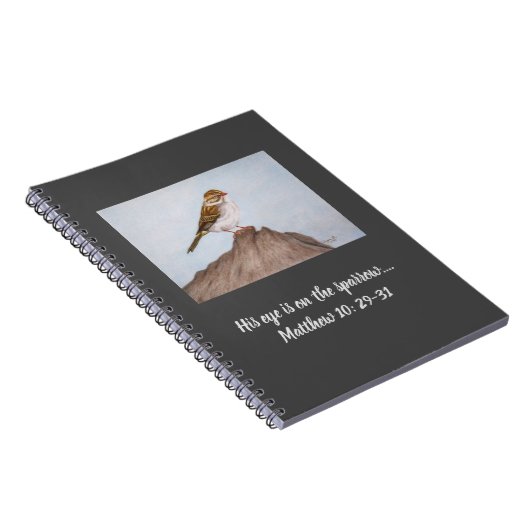 Auge auf dem Sparrow-Notebook Notizblock (Rechte Seite)