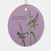 Auge auf dem Spatzen Keramikornament (Links)