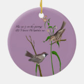 Auge auf dem Spatzen Keramikornament (Hinten)