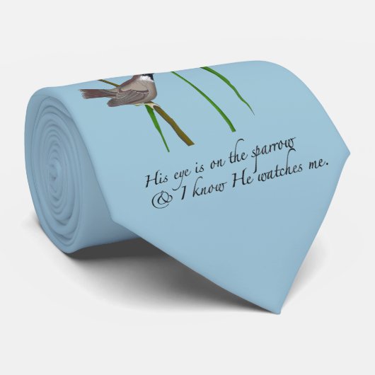 Auge auf dem Spatzen Krawatte (Gerollt)