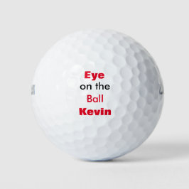 Auge auf den Kugelnamen Text> Personalisierte Golf Golfball