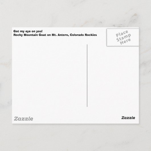 Auge auf dich postkarte (Rückseite)