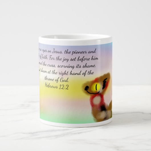 Auge auf Jesus Jumbo-Tasse (Vorderseite)