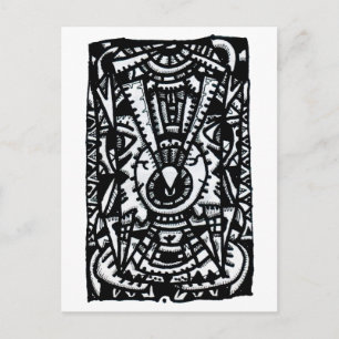 Auge-Auge. Ink Brian Benson Postkarte