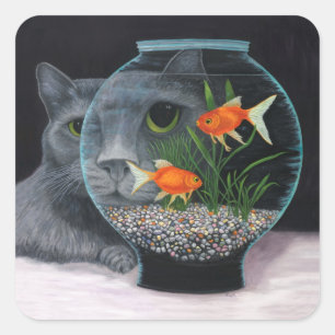 Auge bis Augen Quadratischer Aufkleber