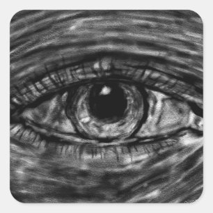 Auge, das starrt quadratischer aufkleber