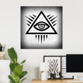 AUGE DER BEWERTUNG ALTES SYMBOL POSTER (Heimbüro)