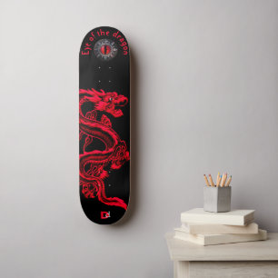 Auge der Drachenmarke Rot und Schwarz Dd Skateboard