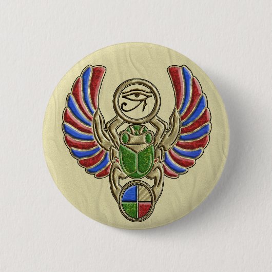Auge der Horus Scarabäus-Knöpfe Button (Vorderseite)