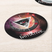 Auge der Initiative kosmische Grundfläche Papier K Runder Pappuntersetzer (Angewinkelt)