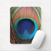 Auge der Pfau-Feder-Nahaufnahme Mousepad (Mit Mouse)