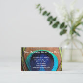 Auge der Pfau-Feder-Nahaufnahme Visitenkarte (Stehend Vorderseite)