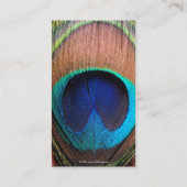 Auge der Pfau-Feder-Nahaufnahme Visitenkarte (Rückseite)