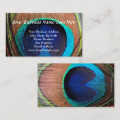 Auge der Pfau-Feder-Nahaufnahme Visitenkarte (Vorne/Hinten)