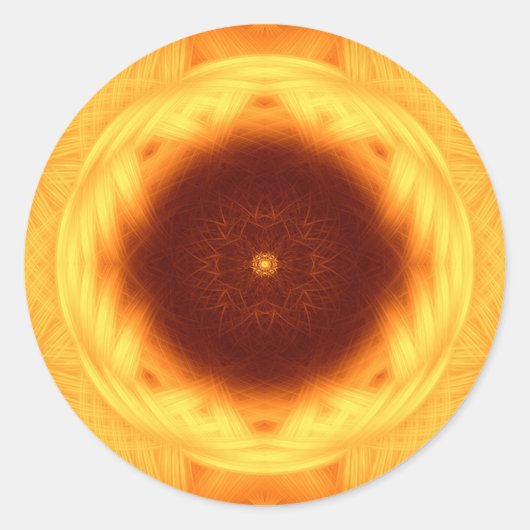 Auge der Sonne Mandala Runder Aufkleber (Vorderseite)