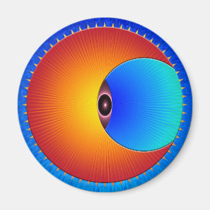 Auge der Sonne Rundmagnet Magnet