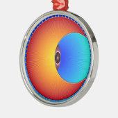 Auge der Sonnencreme Silbernes Ornament (Links)