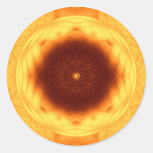 Auge der Sun-Mandala Runder Aufkleber