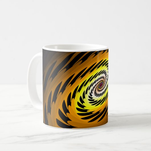 Auge der Tiger-Fraktal-Tasse Kaffeetasse (Vorderseite Links)