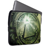 "Auge der Vorsehung" Geld Pyramide Laptopschutzhülle (Vorne Rechts)