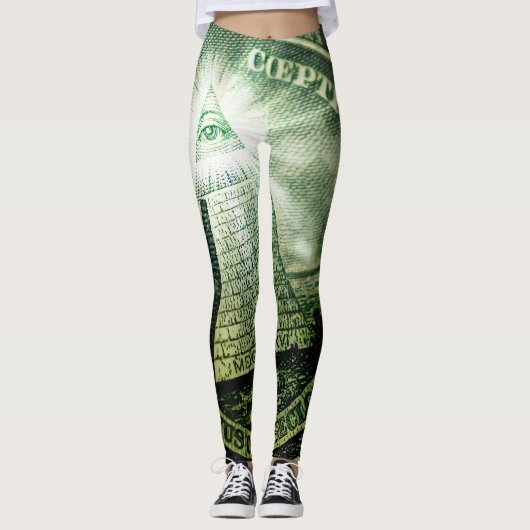 "Auge der Vorsehung" Geld Pyramide Leggings (Vorderseite)